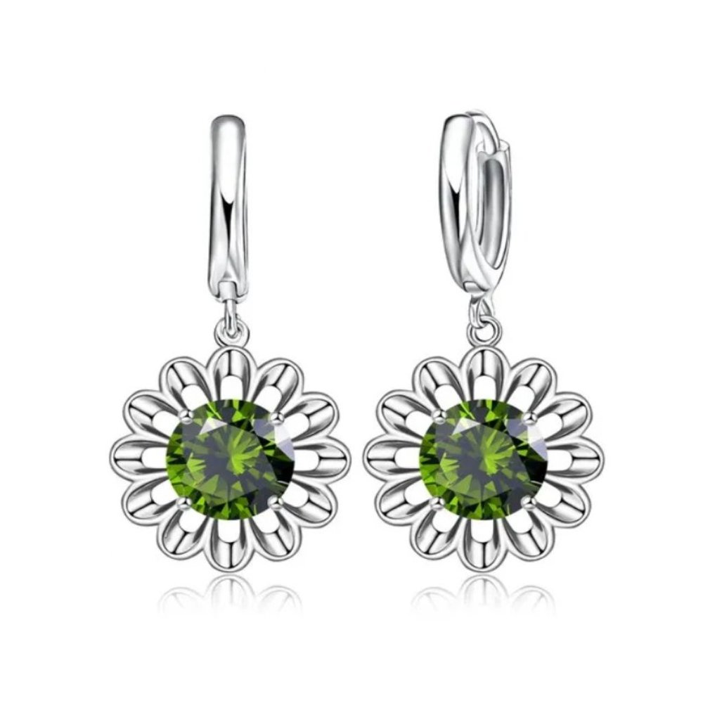 NEW 💎 Cute 925 Sterling Silver Earrings And Necklace Set Bundle Flower - Picture 3 of 4